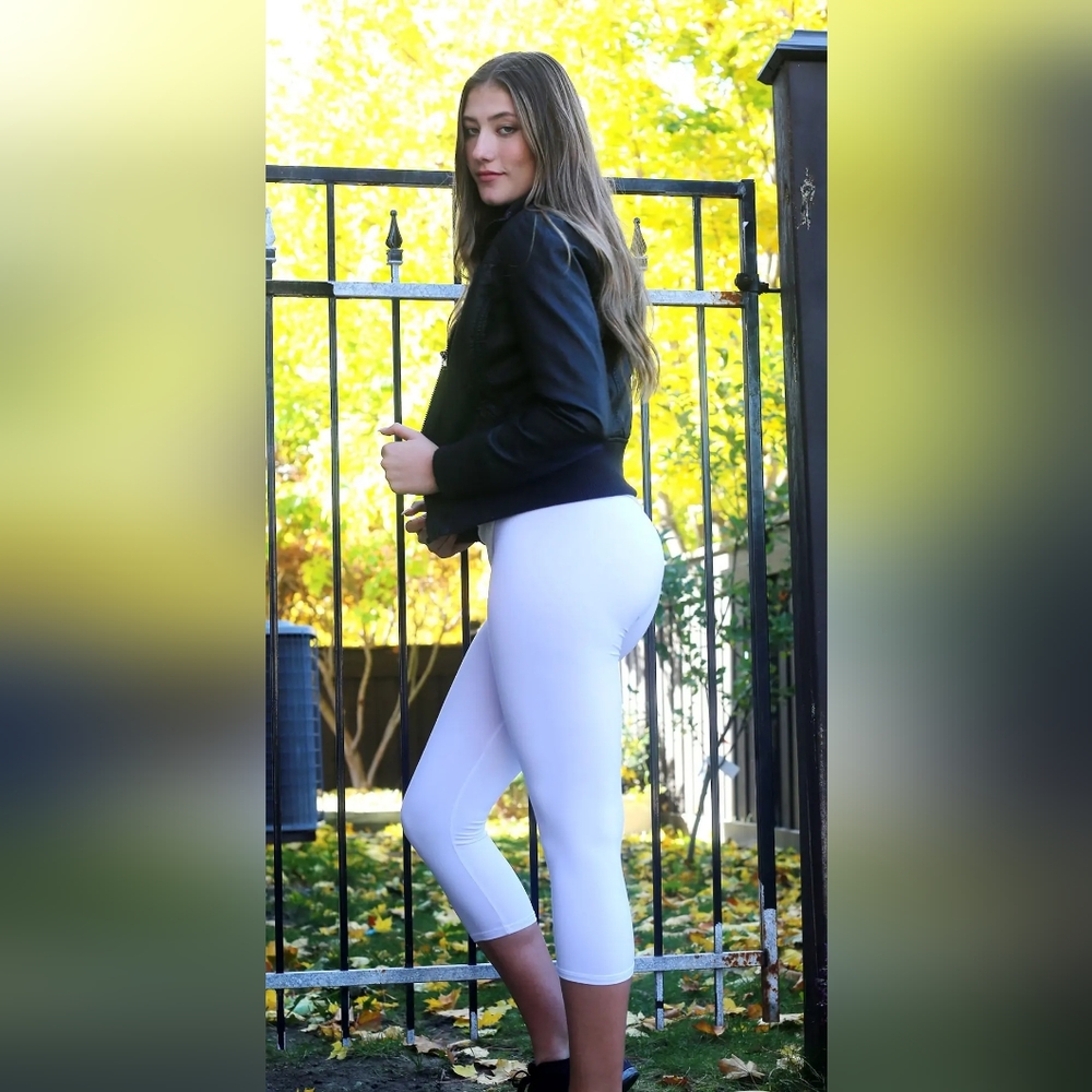 White High Waisted Leggings